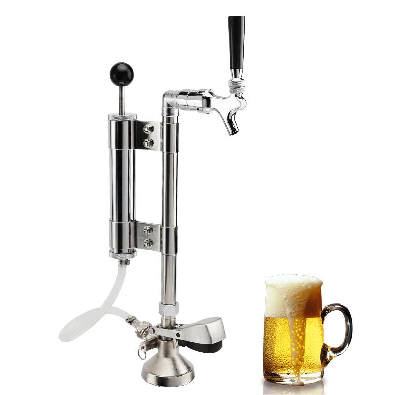 Party Pump Beer Picnic Pump, Heavy Duty Draft Manual Beer Pump 8 Inch Upright Convertor Kegerator Tap Dispenser G Type Coupler