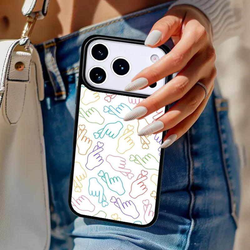 Cute Korean Font Saranghae I love you Phone Case For iPhone 17 Air 14 15 13 12 Max Cover For Apple 14 15 16 16e 11 Pro Max Plus