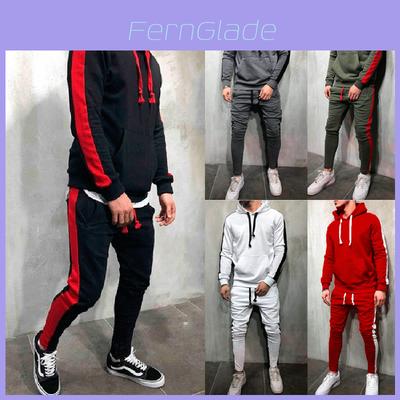 Conjunto de Chándal para Correr para Hombre con Chaqueta con Capucha y Pantalones de Cintura Ajustable para Ropa Deportiva