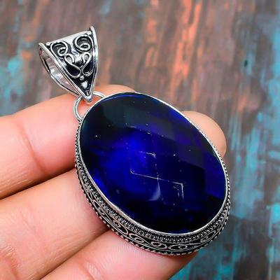 London Blue Topaz Gemstone 925 Sterling Silver ručně vyráběný úžasný šperkový přívěsek