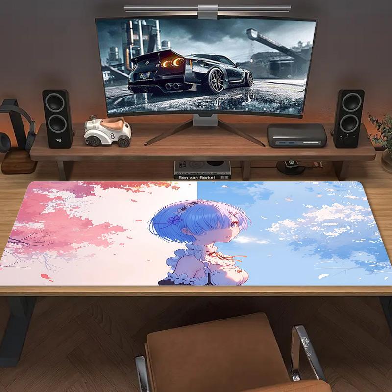 ReZero Print Cushion Non-slip Laptop Tablet Big Mousepad XXL Mat Mini PC Playmat With Lock Edge