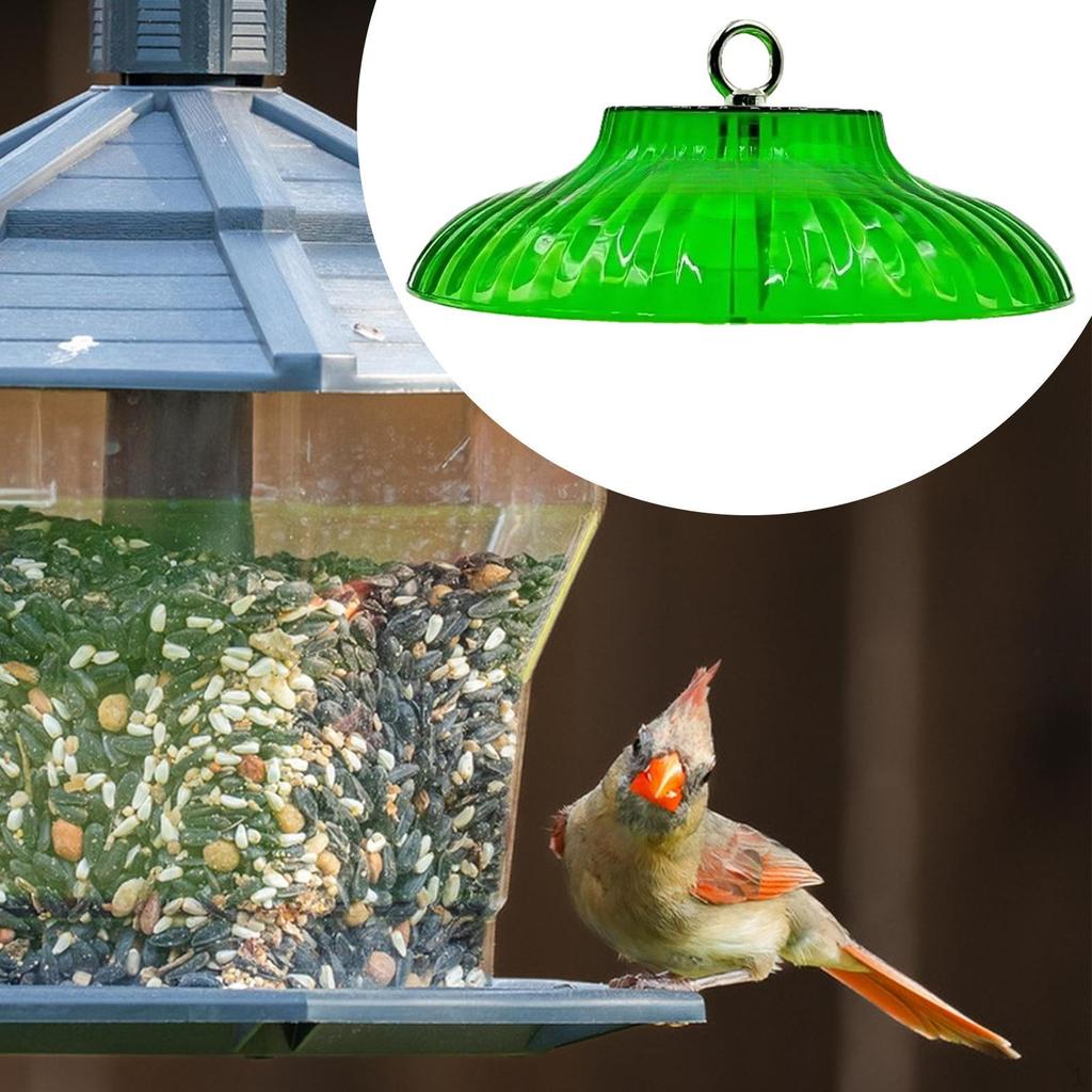 Ablenkblech für Vogelfutterspender Vielseitig 9,84'' Vollständiger Schutz Rostfrei Futterabdeckung Wetterfest