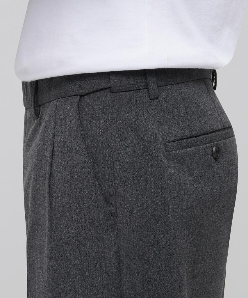 MUSINSA STANDARD Lightweight Wide Hidden Banding Crop Slacks [Medium Gray]