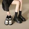 Retro muffin platform small leather shoes women's autumn 2025 new British style loafers Japanese jk single shoes commuting