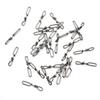 30pcs Stainless Steel Super mini narrow Fishing Snap High Strength Fast Clip Stream Lure Quick Connector Accessories