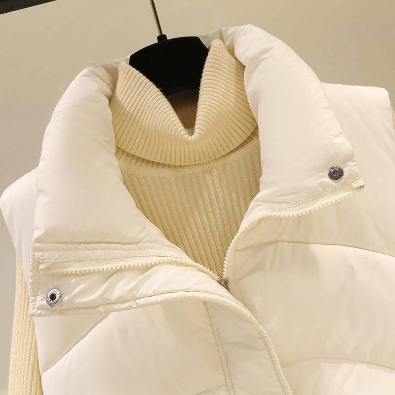 Módní dámská parka bez rukávů, zimní svrchní oblečení, elegantní tlustá teplá vesta, dámské krátké kabáty