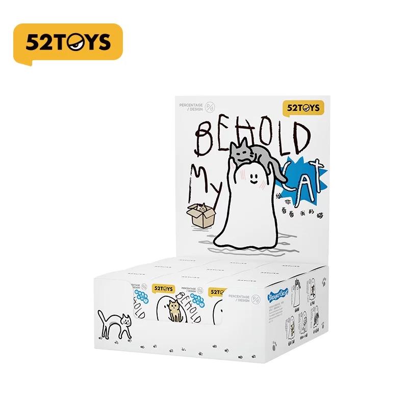 52toys Ghost Behold My Cat Serie Blind Box Nachtlichtgevend Model Speelgoed Bureau Leuke Versiering Meerdere Stijlen Katten Modellerend Speelgoed Mysteriedoos