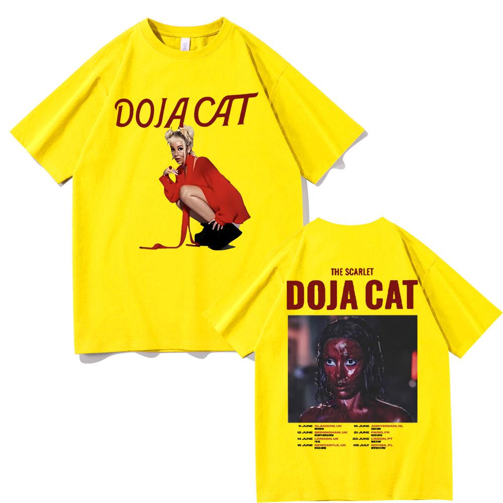 Rapper Doja Cat Candy The Scarlet Graphic Print Tshirt Unisex's Cotton Oversized T-shirt Unisex Women Fashion Hip Hop Vintage T Shirts