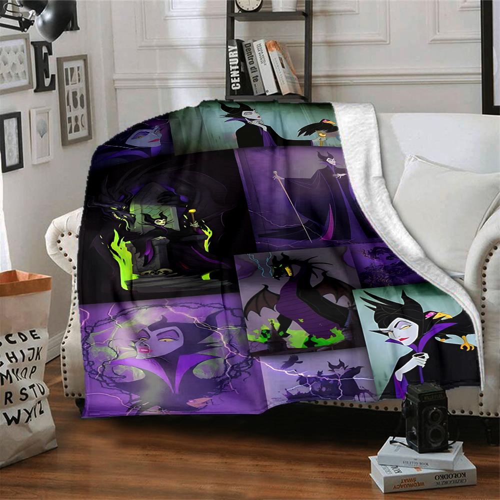 Maleficents Dark Magic Flannel blanket, soft and warm, suitable for beds and sofas, all seasons, portable travel blanket. 0730151