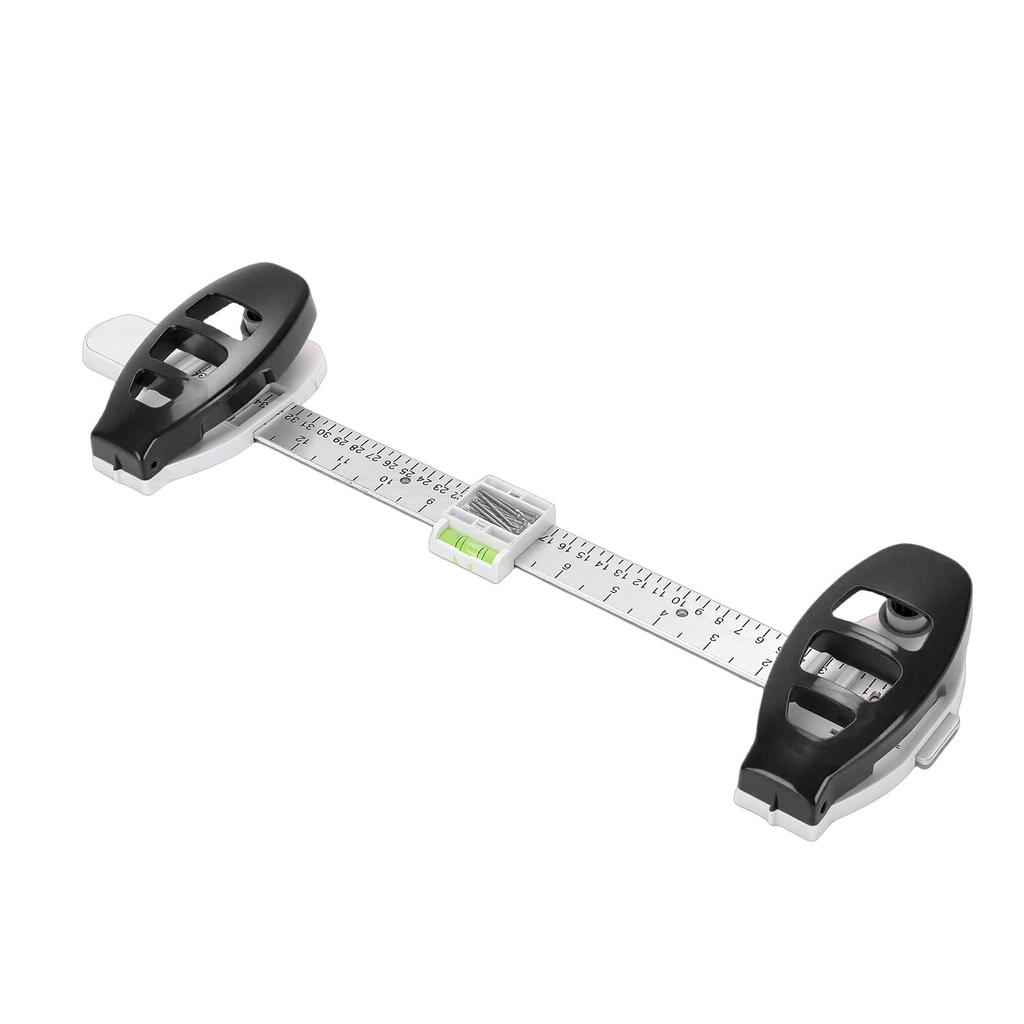 Picture Hanging Level Tool ABS Frame Positioning Tool Alignment Ruler with Built in Level for Accurate Wall Decoration