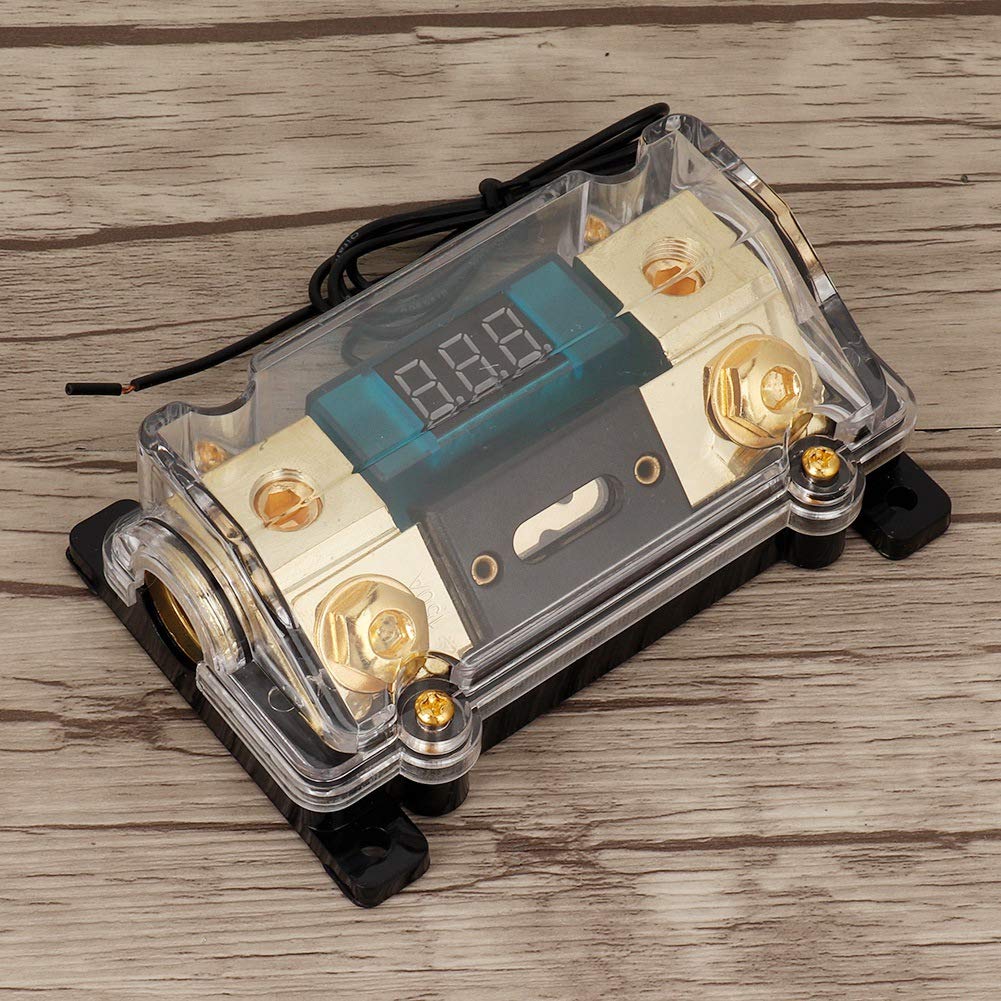 Audio Power Fuse Holder Stereo Distribution Block Box Digital Display) 150A) Distribution Block, Car Stereo Fuse Block Fuse Car (150A)