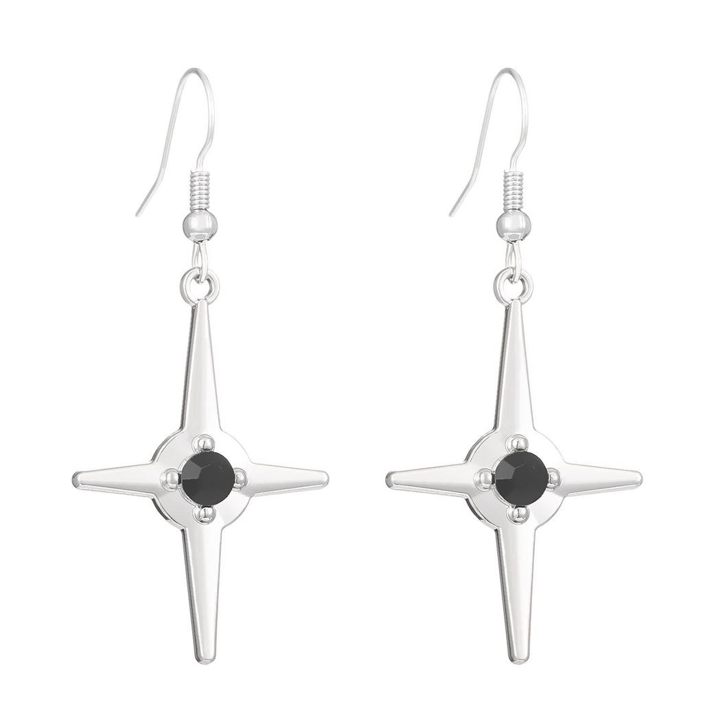 Trendy 2024 Summer Star Cross Earrings for Women - Sweet, Cool, and Spicy Style