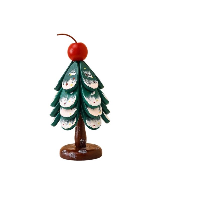 Wood Trivet Coasters Set Christmas Tree Shape Thermal Insulation Mats Kitchen Dining Table Pad Decoration Accessory