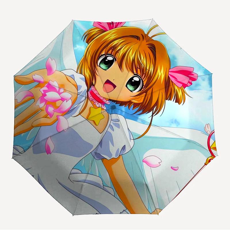 1pc Magic Wand card Petals Themed High-quality Umbrella,Automatic Opening and Closing Umbrella,Multi-functional Umbrella G0811322