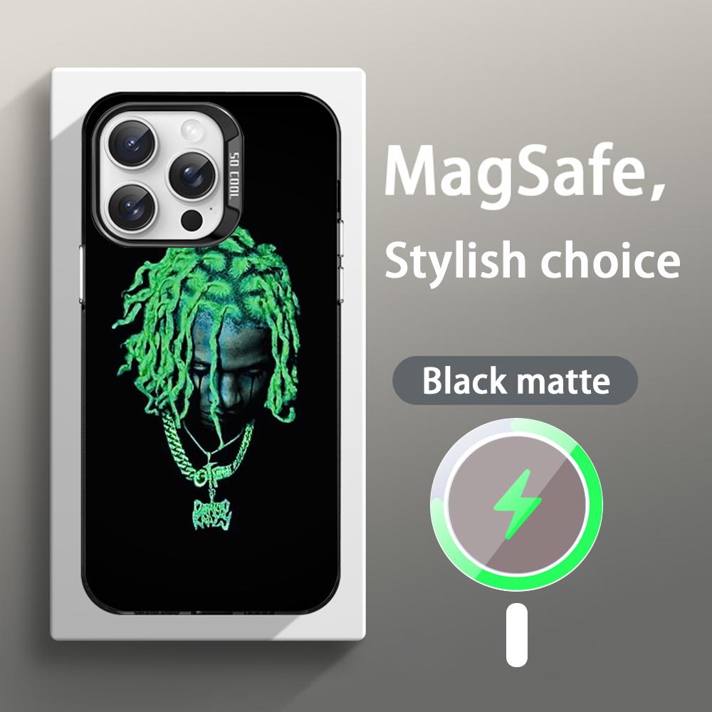 

Fashion cool Rap Lil Baby singer Phone Case Magnetic IMD Colorful Silver case for iPhone 17 16 15 14 13 12 11 Pro Max iPhone 15 Pro Max