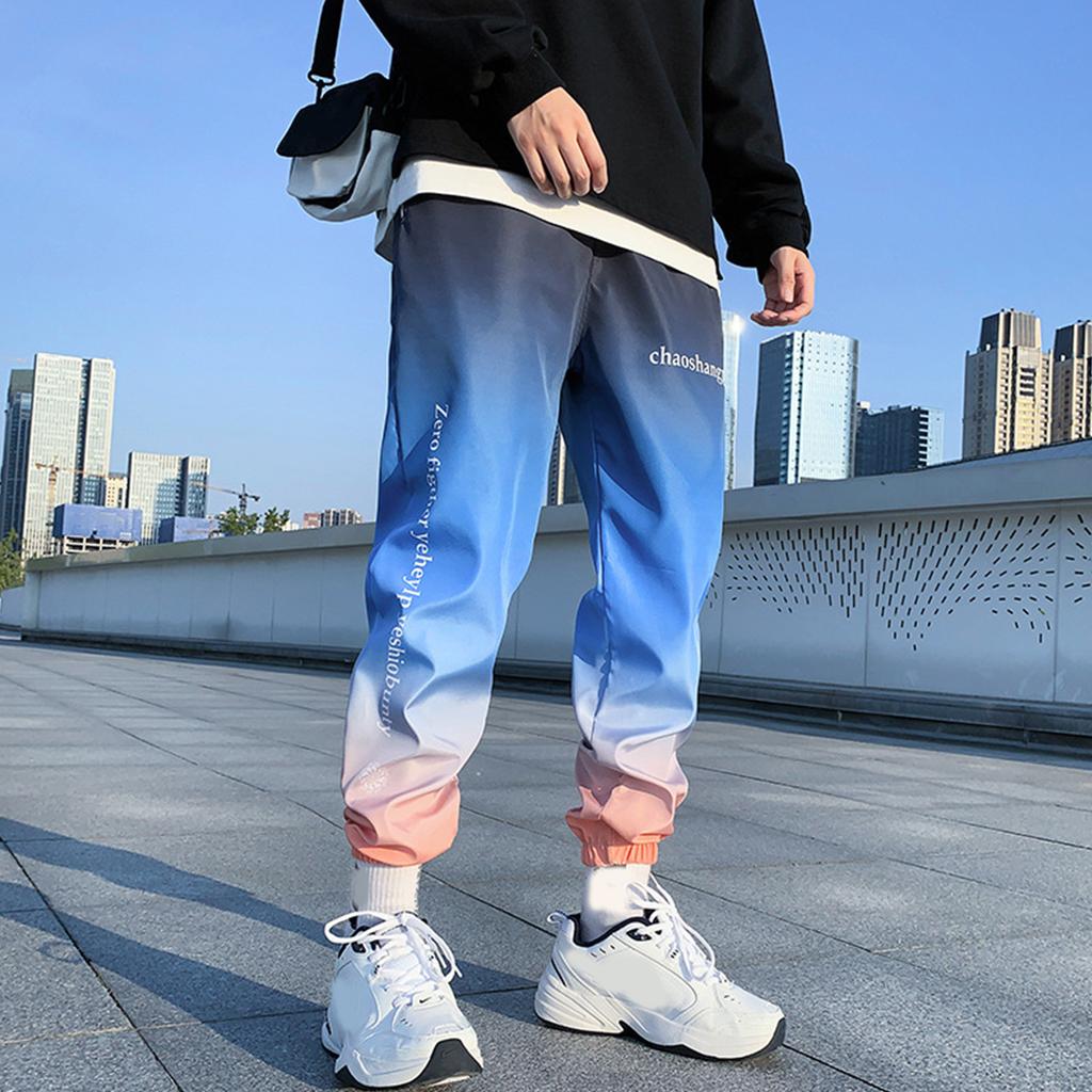 Uomo Autunno Inverno Lettere Stampa Gradiente Colore Harem Pantaloni  Caviglia Pantaloni Legati acquista in modo economico — spedizione gratuita,  recensioni reali con foto — Joom