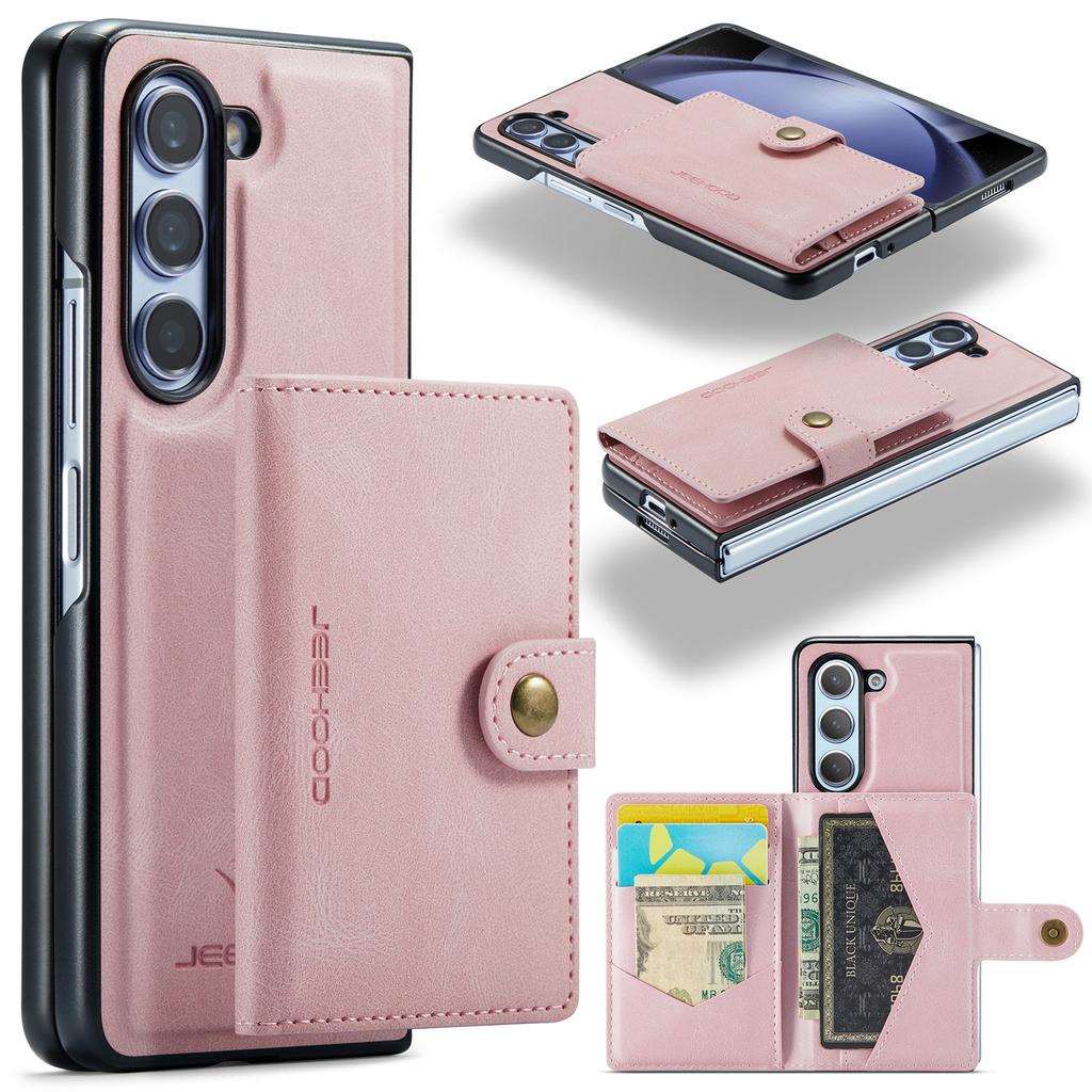 Für Samsung Galaxy Z Fold5 5G Hülle Kartenfach Leder+PC Klapphandyhülle