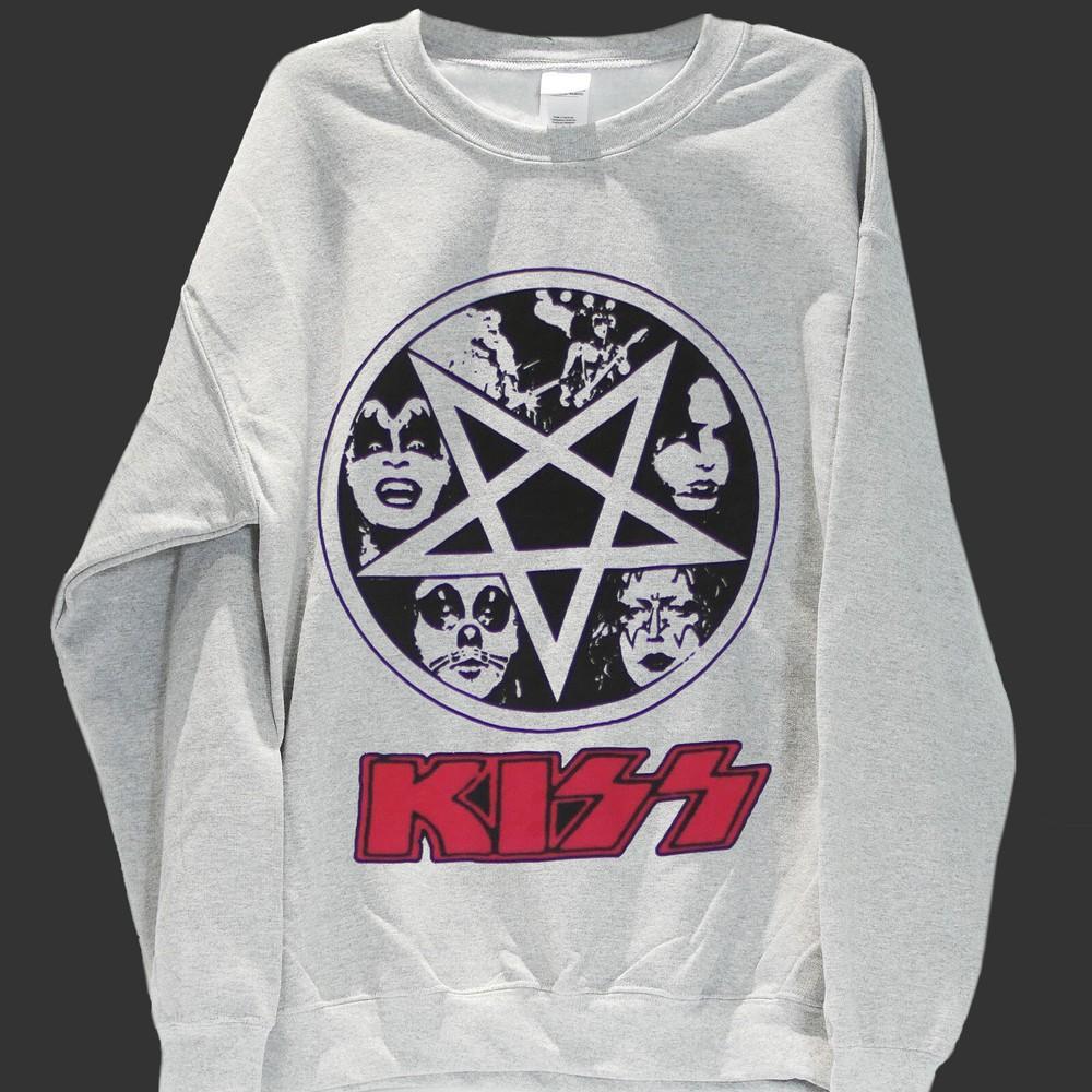 

Kiss Metal Rock Sweatshirt Jumper Unisex Grey S-3XL 4XL