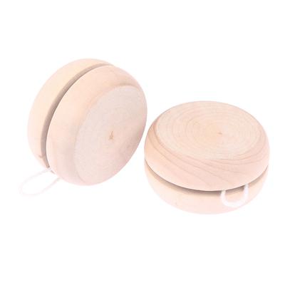 Ahşap Yoyo Oyuncak Renkli Mini Yuvarlak Diy Bebek Yoyo Topu El Yapımı El Sanatları Yo-Yo Oyuncak