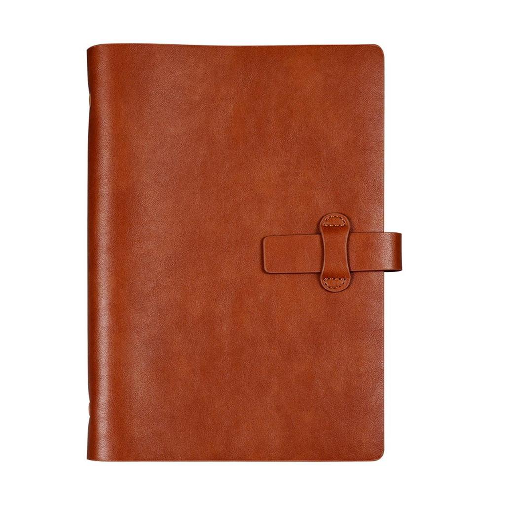 A5 Student Leather Loose-leaf Notebook, Work Notepad, Lined/grid/blank Pages, Business Meeting Record Book, Diary, Subject Notes