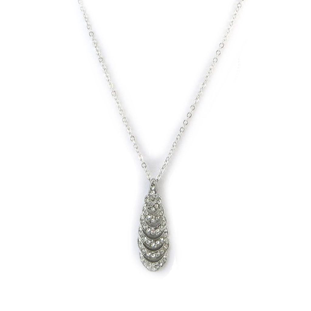 Les Trésors De Lily [N5002] - Collier Créateur 'Sissi' blanc argenté