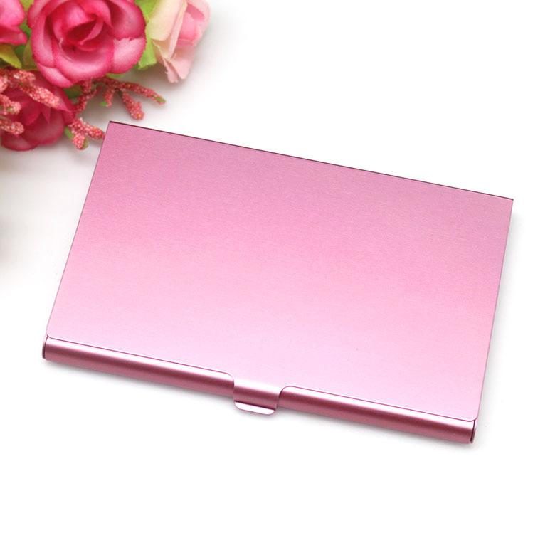 Colorful High-value Luxury Aluminum Flip Cover Business Card Box, Portable, Fashionable and Simple Business Card Box
