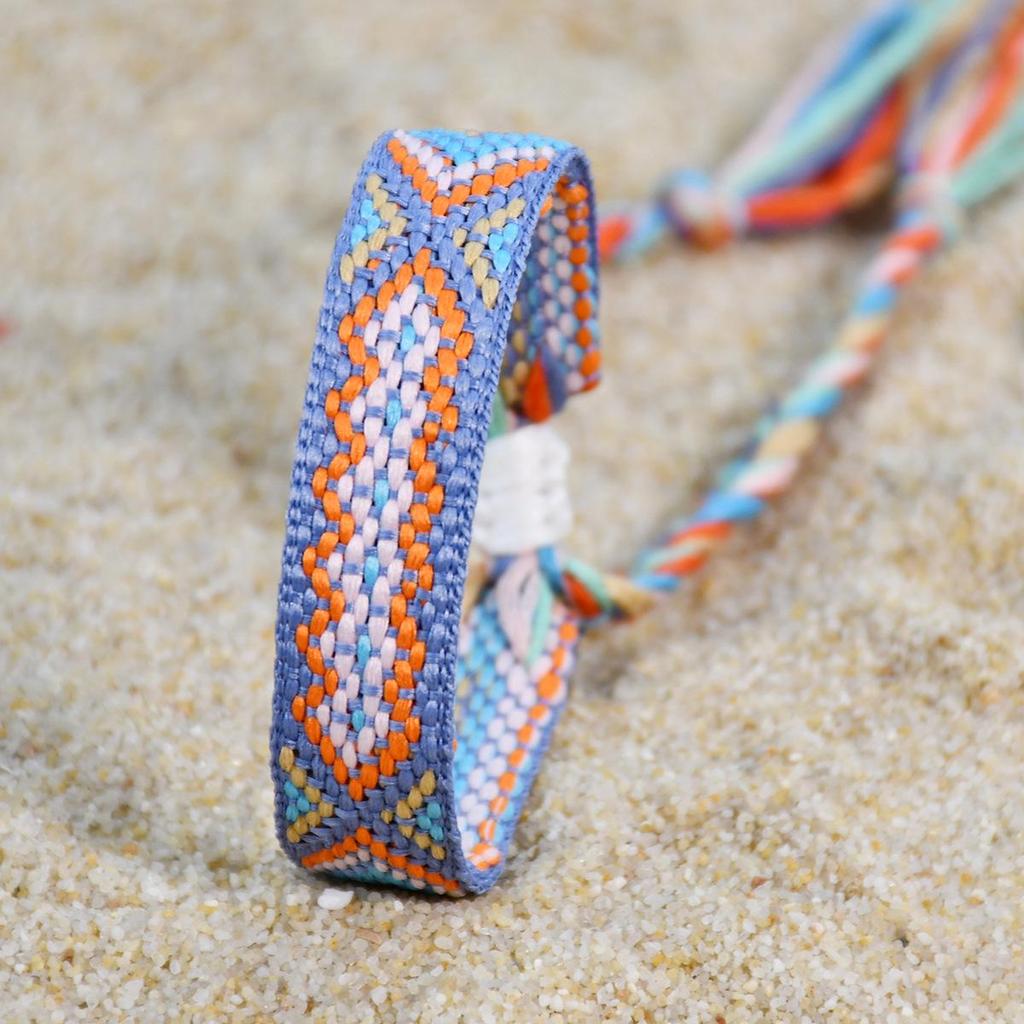 Nepalese Ethnic Woven Tassel Friendship Bracelet - Bohemian Style for Women