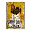 Vintage Chicken Metal Poster Tin Sign Rooster Hen Retro Plaque Plate Farmhouse Farm Wall Decor Retro Metal Poster Plaque
