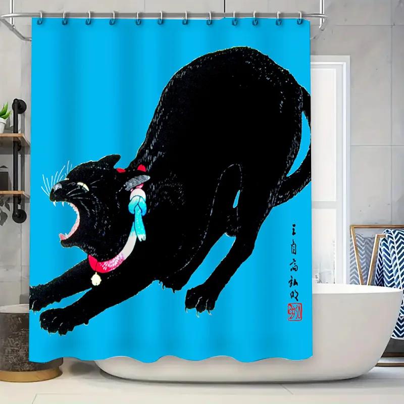 

Декоративный набор штор для душа с дизайном резиновой уточки с пузырьками Водонепроницаемая ткань Идеально подходит для декора ванных комнат 90x180cm