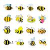 50 Cute Bee Doodle Stickers Suitcase Skateboard Mobile Phone Water Cup Decoration Stickers Creativity