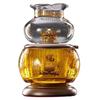 Large Windproof Crystal Oil Lamp Holder for Buddha Offering - Heat-Resistant for Long-Burning Liquid Ghee in Household or Temple.