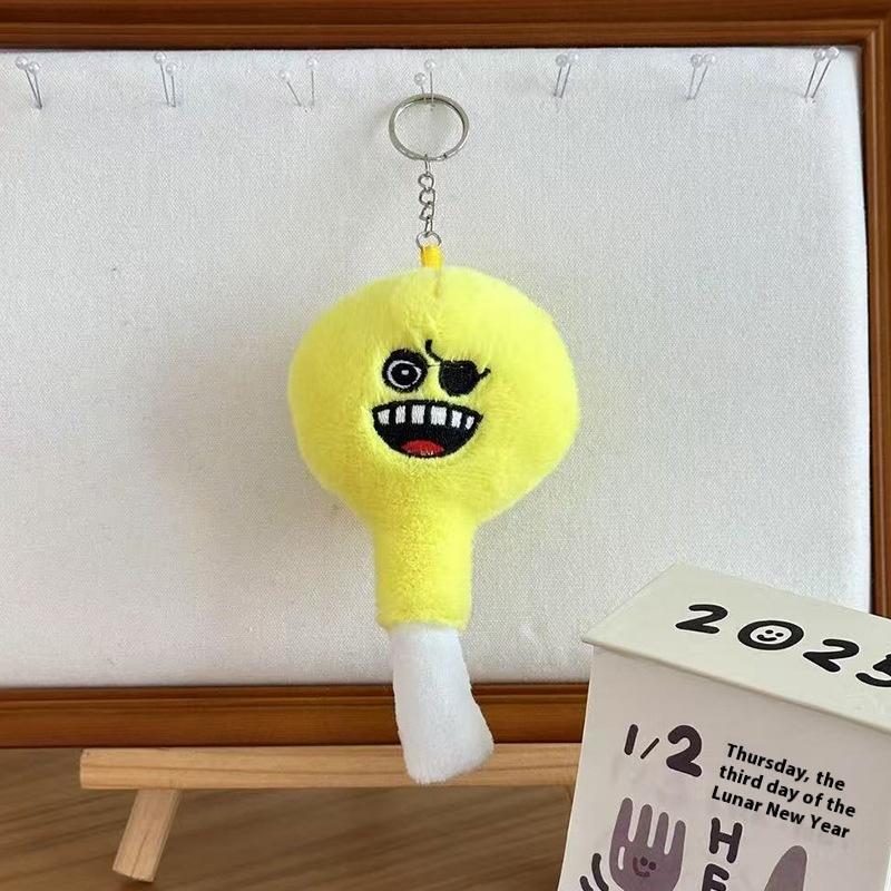 Creative Cute Funny Colorful Light Bulb Plush Doll Stuffed Toys Keychain Pendant Bag Charms Backpack Hang Ornaments Gift Keyring