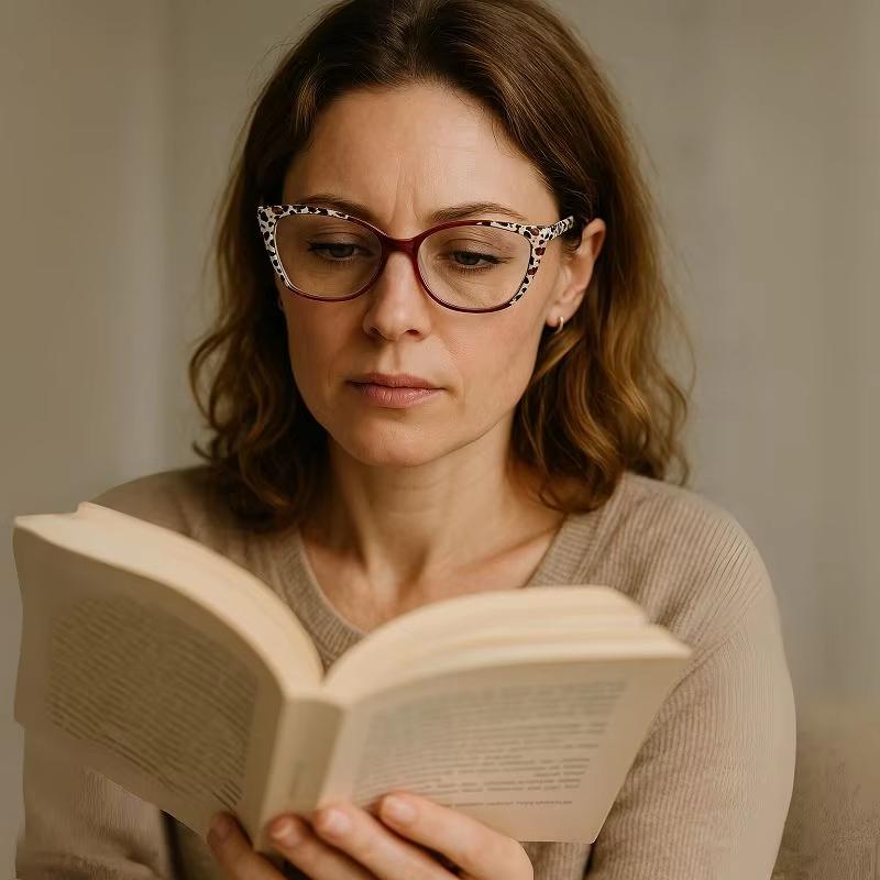 Leopard Square Metal Accessory Anti Blue Light High Definition Reading Glasses Woman Men Vintage Reader Eyeglasses