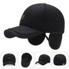 Outdoor With Earflaps Men Winter Hat Windproof Ear Protection Trucker Hat Warm Adjustable Earmuffs Baseball Cap for Men
