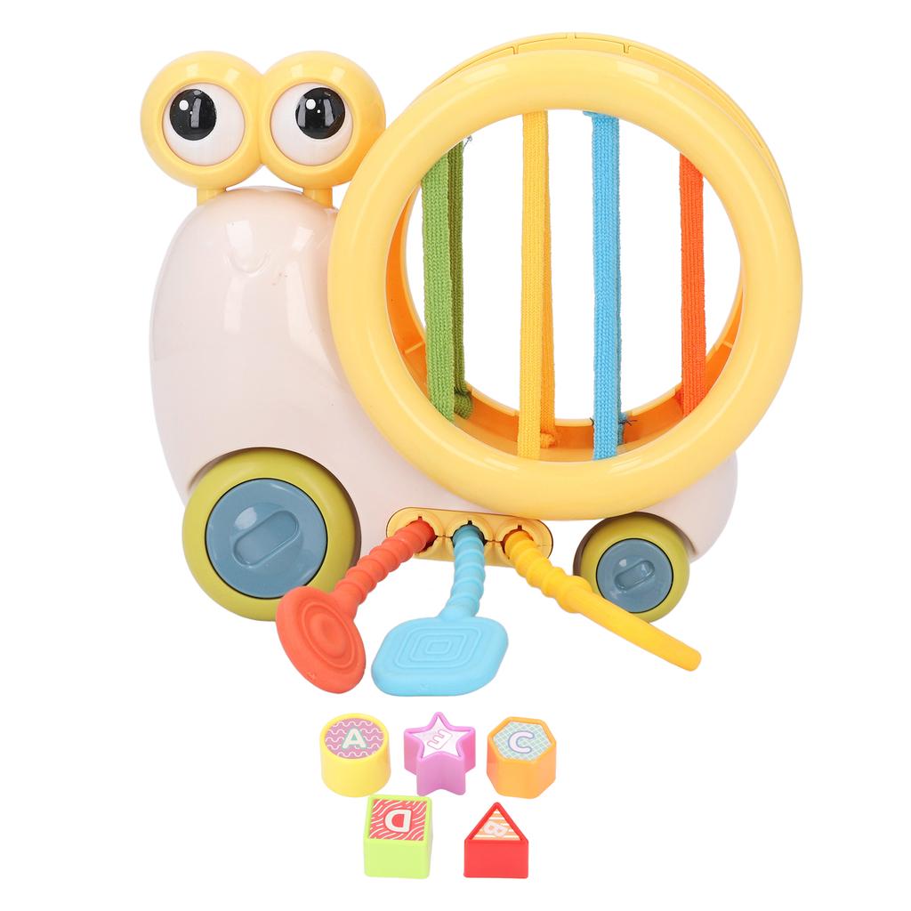Shape Sorter Pull String Toy Fine Motor Skill Educational Silicone Pull String Sensory Toy for