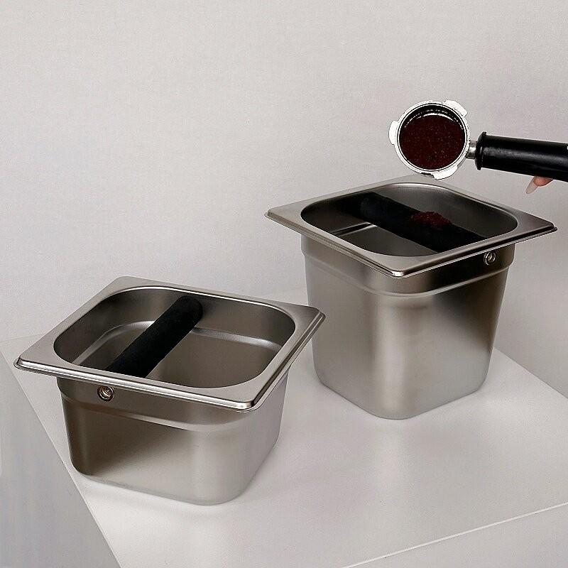 Kaffefiltertunna i rostfritt stål, Kaffeknacklåda, Stor kapacitet för kaffesump, Specialverktyg för kaffefiltertunna för café