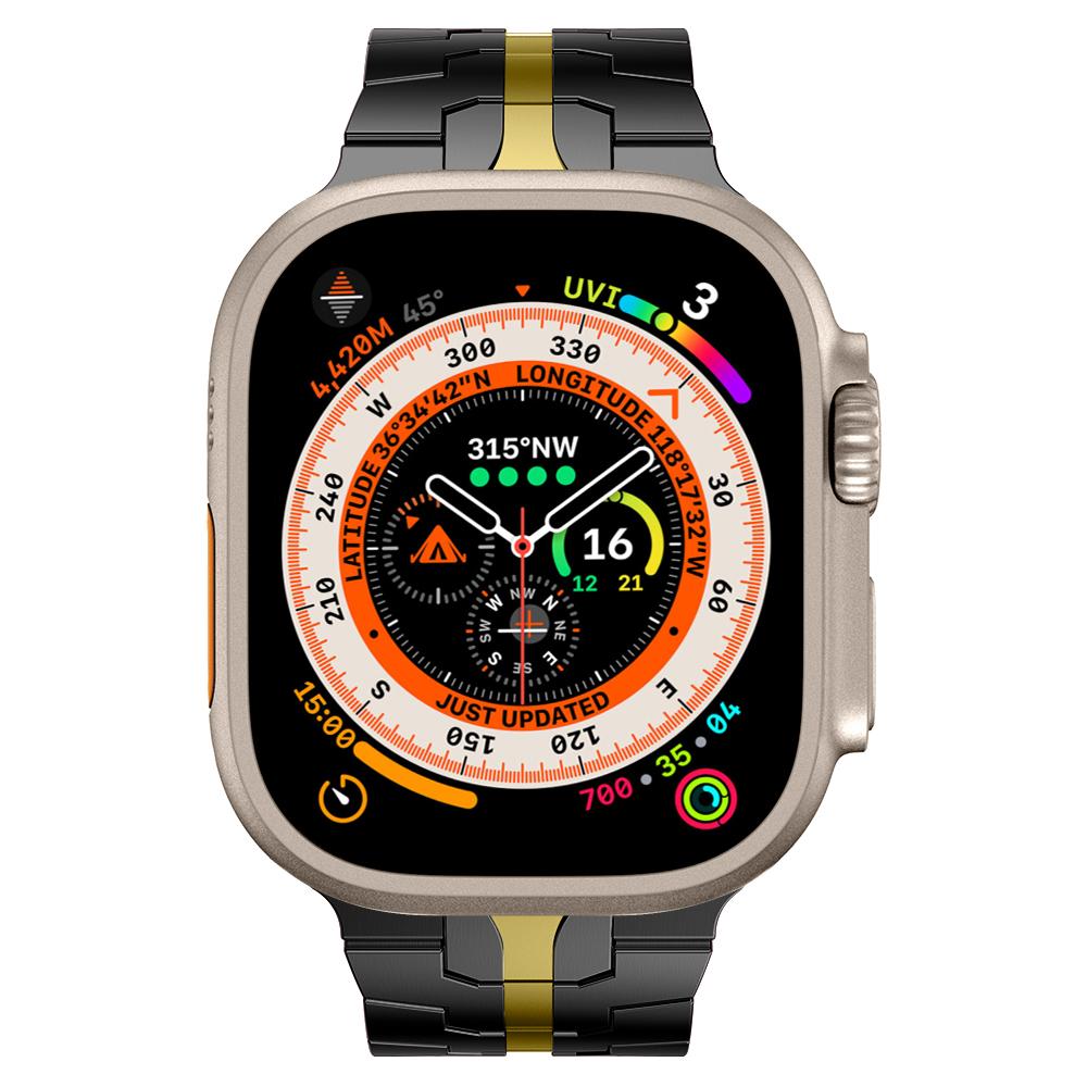 Für Apple Watch 10 46 mm/Ultra 2/Ultra 49 mm/9 8 7 45 mm/SE (2023) SE (2022) SE 6 5 4 44mm/3 2 1 42mm Uhrenarmband Edelstahl