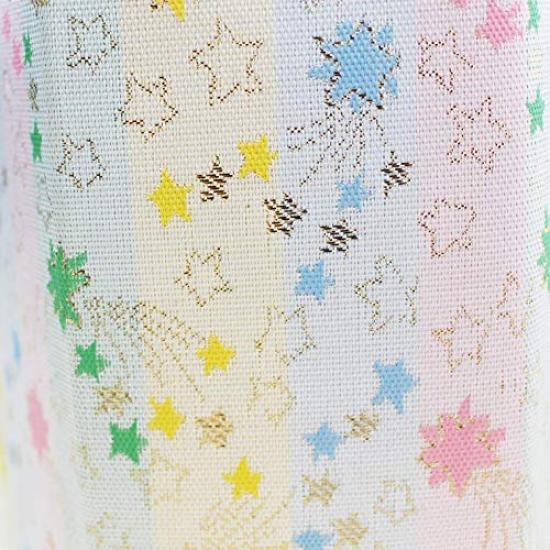 Pet Urn Cover, Hexagonal Bag, 5-inch, Shooting Star Pattern, Single Item, Posthumous Name Sticker, Photo Sticker, Bone Bag, Cover Only (White)