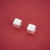 S999 Sterling Silver Frosted Square Spacer Beads for DIY Crystal Bracelets
