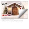 Snow House Stickers Wall Sticker for Christmas, Waterproof Holiday Stone Easy Apply Decals Decal, Removable Mural Living Room Bedroom Christmas