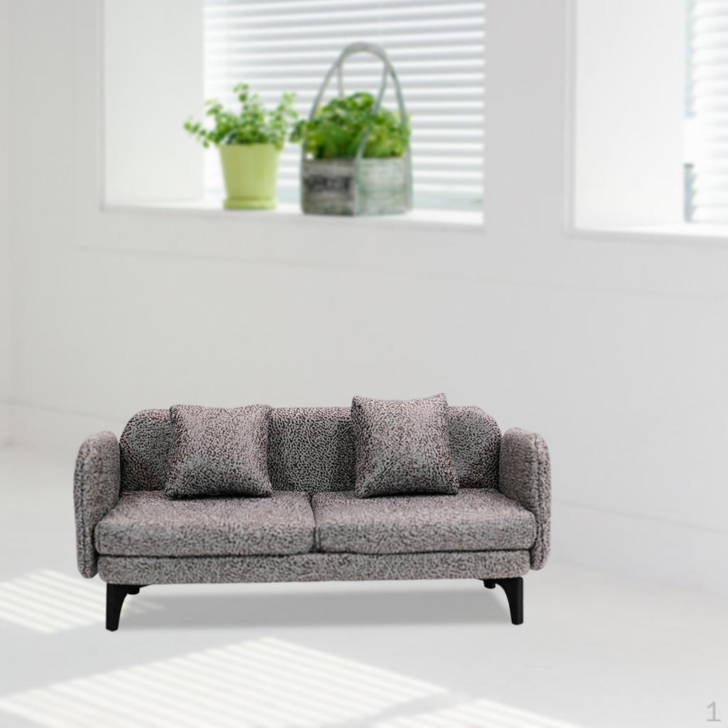 

1/1 диван/диван, миниатюрный подарок для детей в спальню Gray