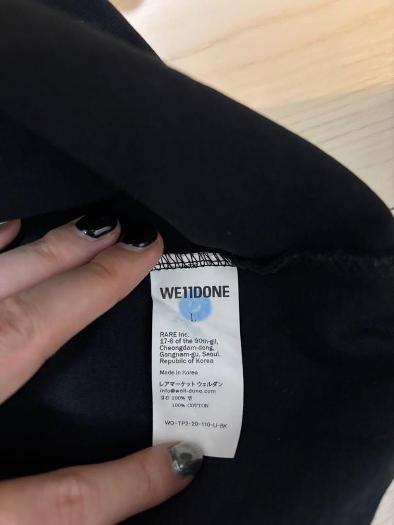 [USED] WE11DONE Black T-shirt