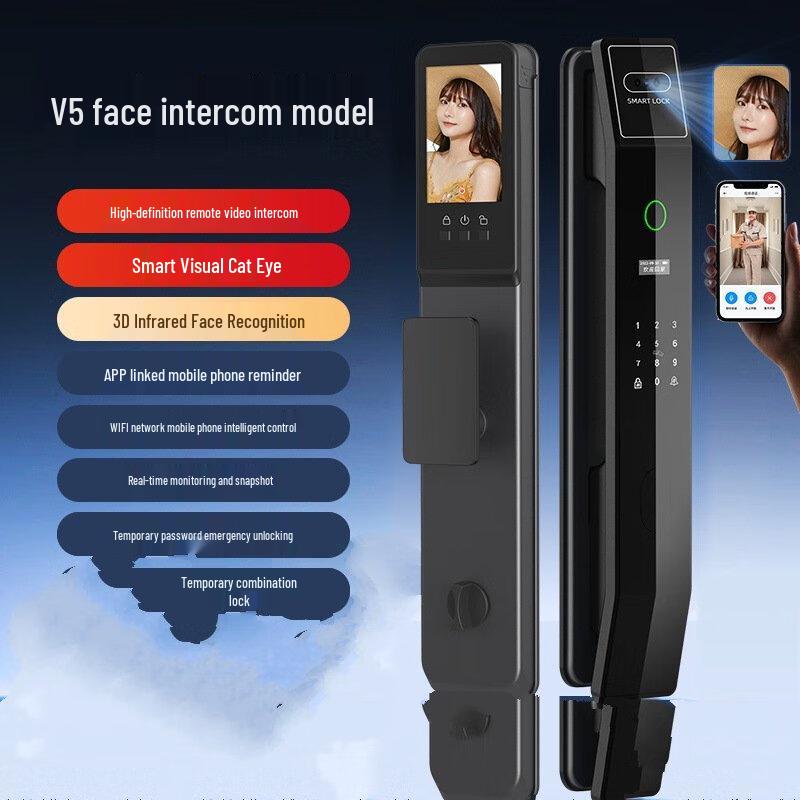Shengbai Smart Face Recognition Fingerprint Door Lock