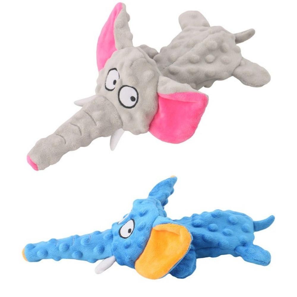 Strapazierfähiges Hunde Kauspielzeug Elefantenschale Haustier Sound Puppen Neu Plüsch Quietschspielzeug Welpenzubehör