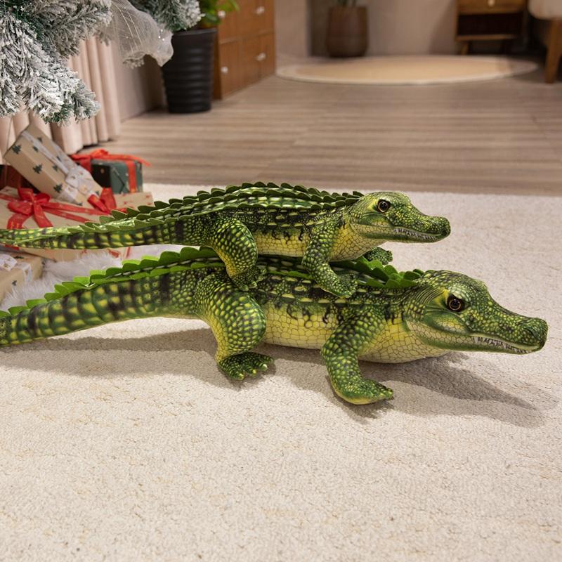 65cm Krokodil Alligator Simuliertes Tier Plüschtier Stofftier Gruselig Plüschtier Grün Braun Grau Puppe Mann Geschenk