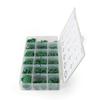 18 Sizes Rubber O-Ring 530Pcs Car Airconditioning Sealing Set Rubber O-Ring Washer Seals with Plactics Box Kit Green