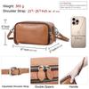 CONTACT'S Genuine Leather Shoulder Bags for Women Luxury Designer Female Sling Bags Handbags Phone Pockets Card Holders Wallets