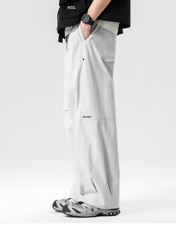 Outdoor Functional Style Summer Thin Casual Pants Men's Loose Workwear Paratrooper Pants Wide Leg Pants
