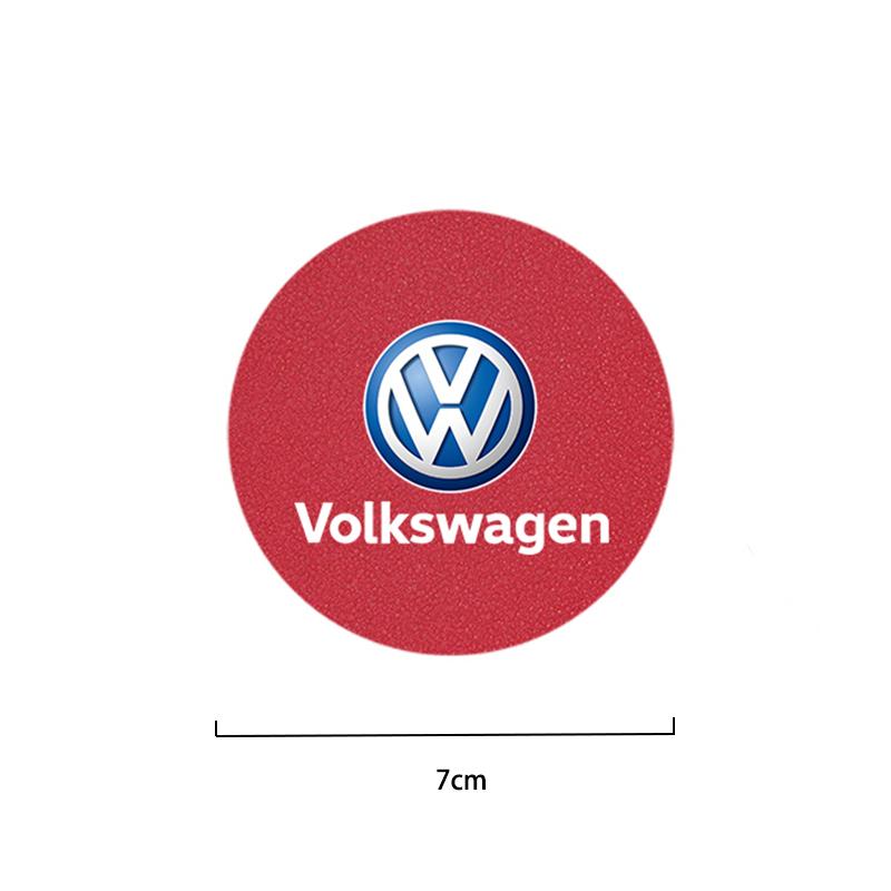 2026 Hot 2Pcs Car Coaster Water Cup Mat Non-Slip Pad For Volkswagen VW Golf Amarok Beetle GTI Magotan T-ROC T-Cross Polo Atlas ID3 Tiguan zs5