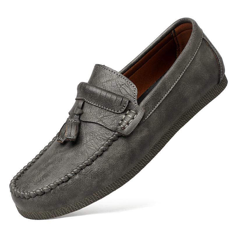 

Slip on Flat casual men s leather shoes Comfortable Classic Business Style Office and Work Daily lightweight loafers 38-44 44